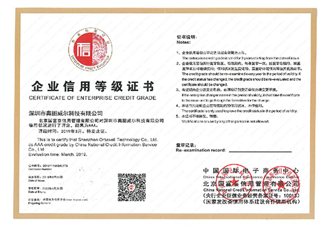 3A资信认证证书
